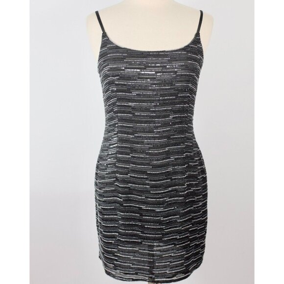 Giorgio Armani dress US 8 beaded embellished silver beads sequins - Picture 1 of 12